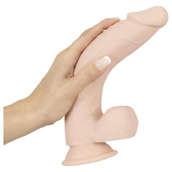 Nature Skin - realistisk dildo med sugkopp - natur (medium)