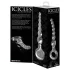 Icicles No. 67 - glasdildo med kulor - transparent