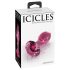 Icicles No. 79 - analplugg i glas - konisk - rosa