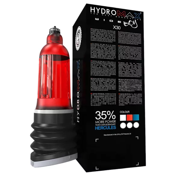 Bathmate Hydromax 7 Bred - Röd Vattenpump