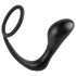 analfantasy - analplugg med penisring - svart