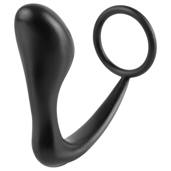 analfantasy - analplugg med penisring - svart