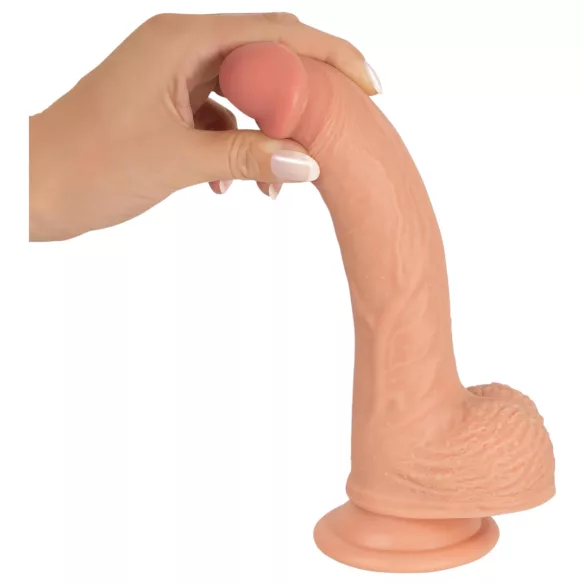 realistixxx - realistisk dildo med sugpropp (22 cm, hudfärgad)