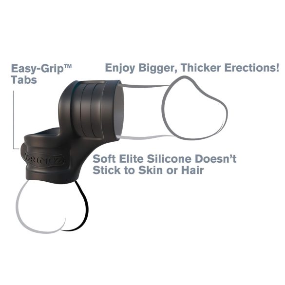 Fantasy Mr. Big - penisring och pungsnöringsring - svart