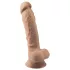 Silexd 7 - dildo med sugkopp - 17,5 cm - naturfärg