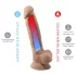 Silexd 7 - dildo med sugkopp - 17,5 cm - naturfärg