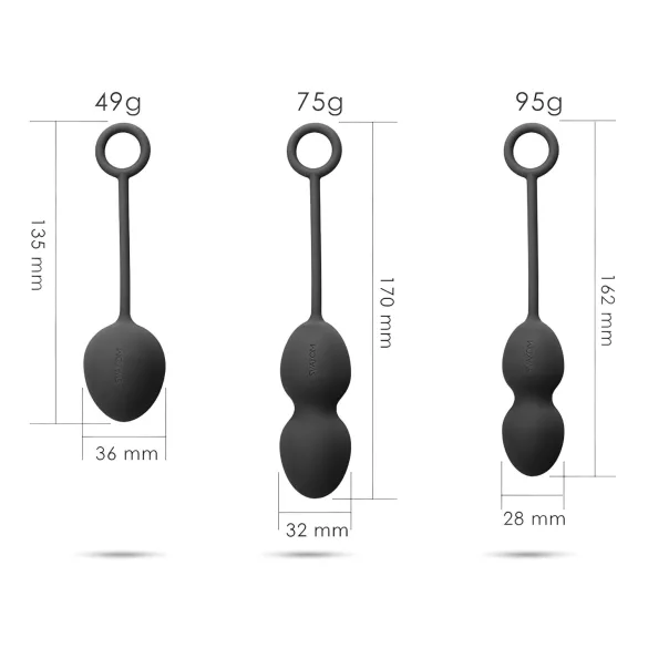 Svakom Nova - geishakulor set 3 delar - röd