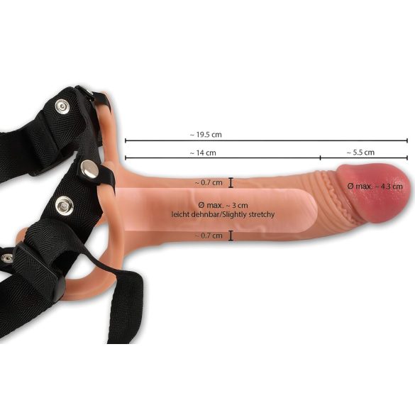 Realistixxx Strap-on - Hålbar Naturlig Dildo för Påspänning