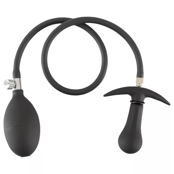 You2Toys - uppblåsbar analplugg med kulor - svart
