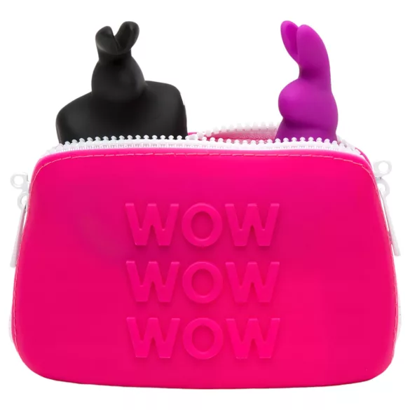 Happyrabbit - necessär för sexleksaker (rosa) - liten