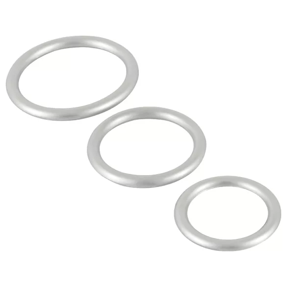 You2Toys - penisring set silikon metallfärg 3-pack