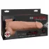 Fetish Strap-On 9 - strap-on dildo med hålighet och sprutfunktion - naturfärg