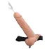 Fetish Strap-On 9 - strap-on dildo med hålighet och sprutfunktion - naturfärg