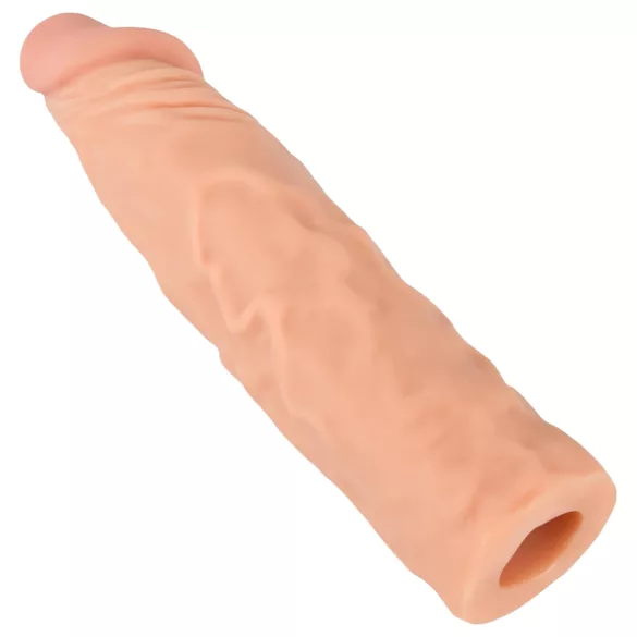 Nature Skin - förlängande, förtjockande penishylsa (19,5 cm)