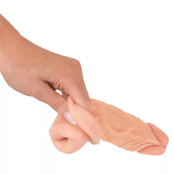 Nature Skin - förlängande, förtjockande penishylsa (19,5 cm)