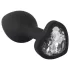 You2Toys - analplugg med vit sten - svart