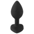 You2Toys - analplugg med vit sten - svart