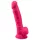 Silexd 7 - dildo med sugpropp och testiklar - 17,5 cm (rosa)