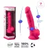 Silexd 7 - dildo med sugpropp och testiklar - 17,5 cm (rosa)