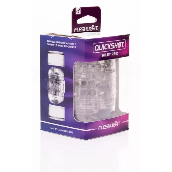 Fleshlight Quickshot Riley Reid - rese-onaniprodukt - kompakt transparant