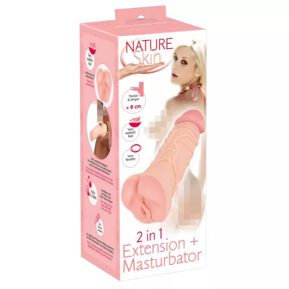 Nature Skin - masturbator och penisöverdrag - realistisk känsla - hudfärgad