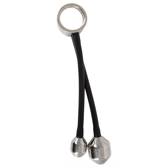 You2Toys - penisring med analsvikt - svart