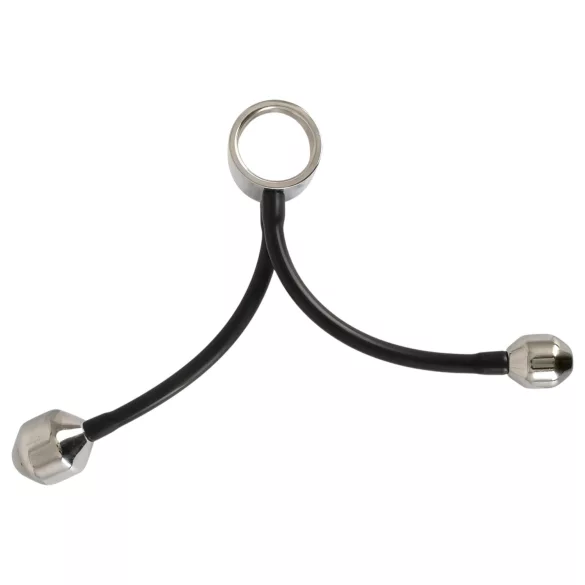 You2Toys - penisring med analsvikt - svart