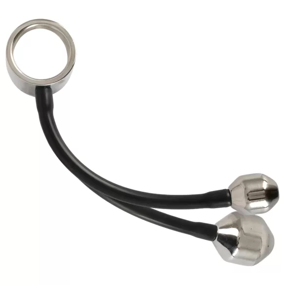 You2Toys - penisring med analsvikt - svart