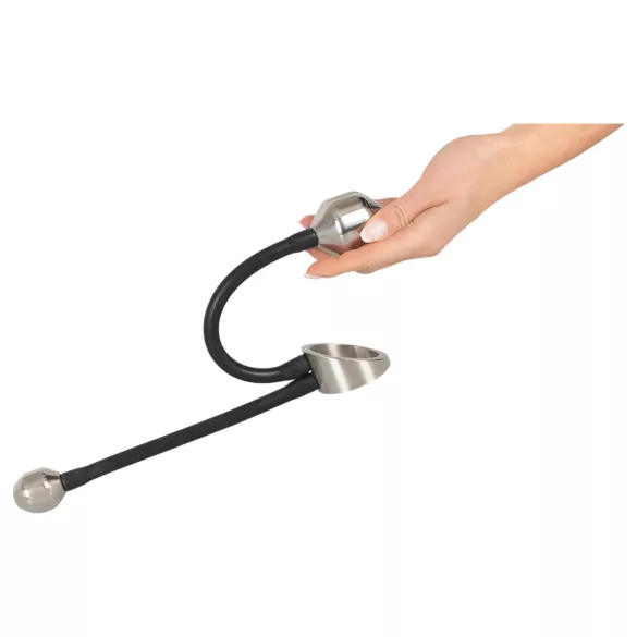You2Toys - penisring med analsvikt - svart