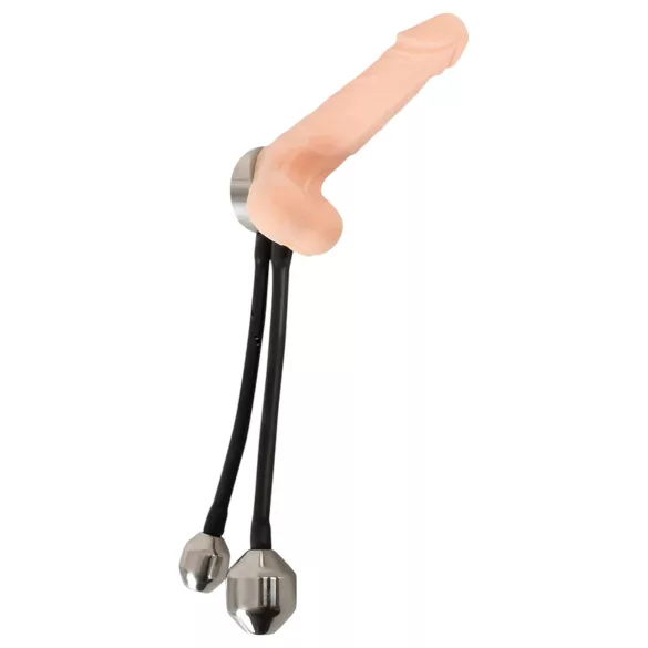 You2Toys - penisring med analsvikt - svart