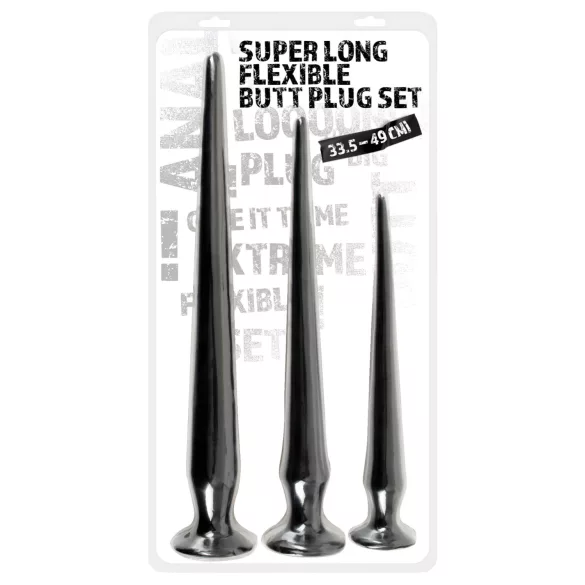 You2Toys - analplugg set extra lång 3 delar - svart