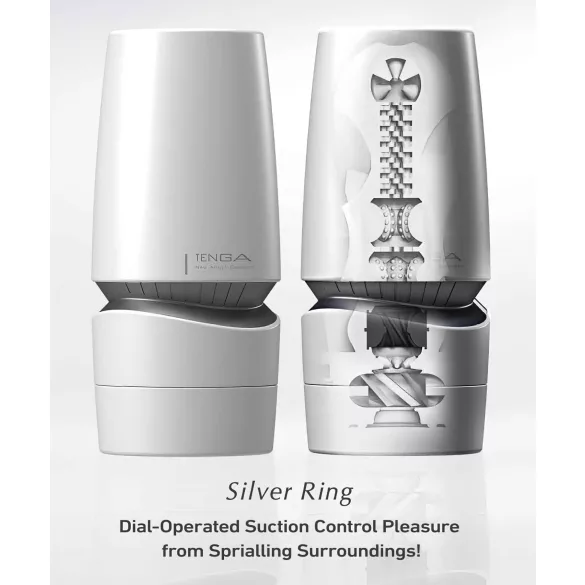 TENGA Aero - onaniprodukt med stark sugkraft - vit/silver