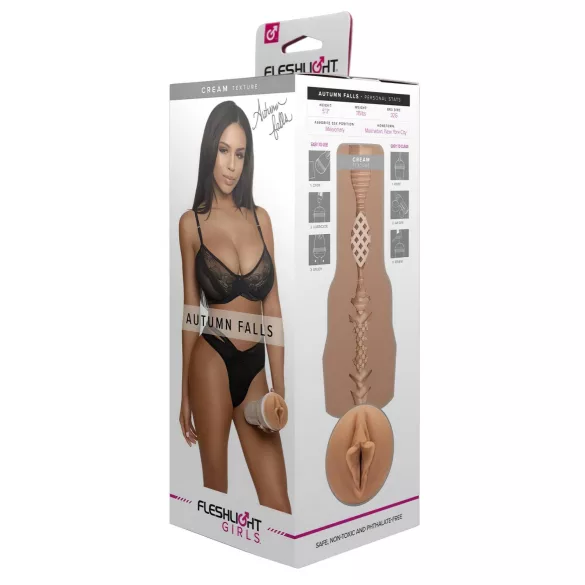 Fleshlight - realistisk vagina - Autumn Falls Cream - naturfärg