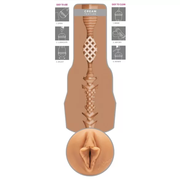 Fleshlight - realistisk vagina - Autumn Falls Cream - naturfärg