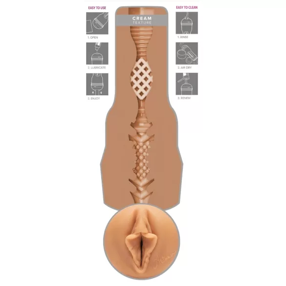 Fleshlight - realistisk vagina - Autumn Falls Cream - naturfärg