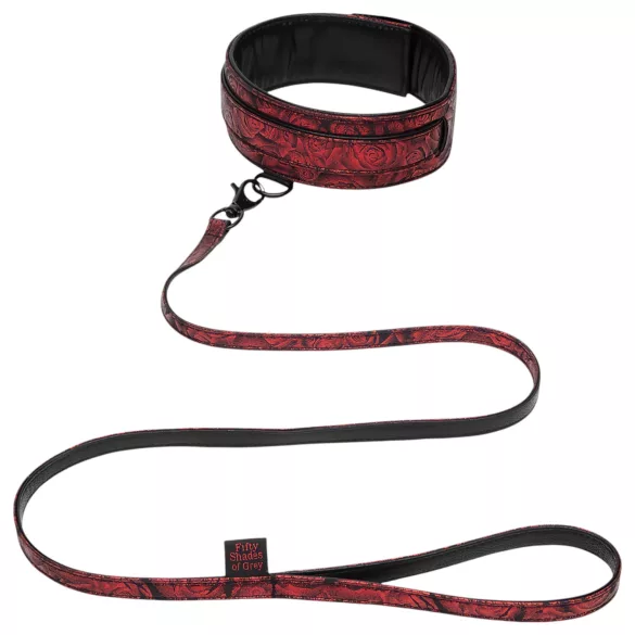 Fifty Shades of Grey - halsband och koppel - svart/röd