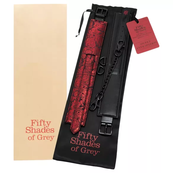 Fifty Shades of Grey - fotbojor - justerbara - svart/röd