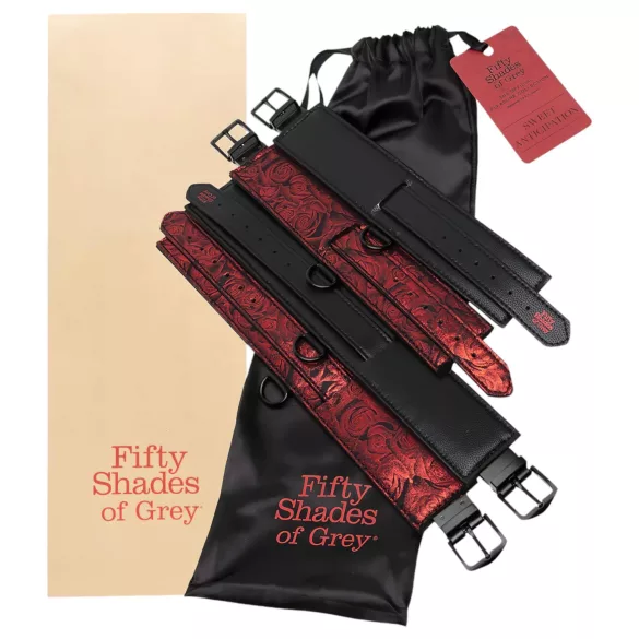 Fifty Shades of Grey - handbojor set - svart/röd