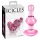Icicles No. 75 - analplugg hjärtformad - glas - rosa