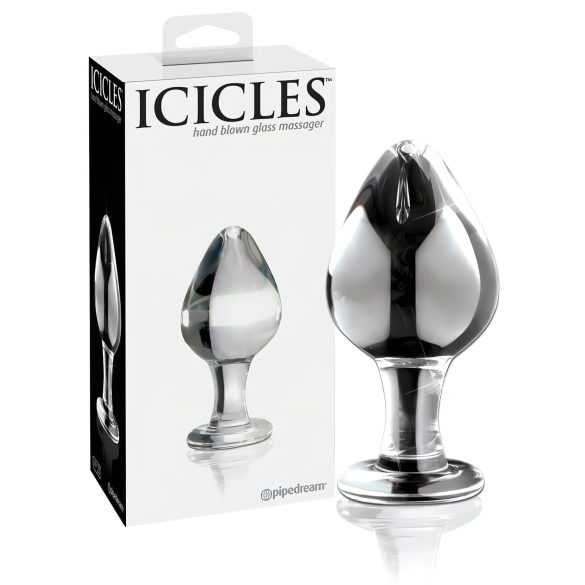 Icicles No. 25 - analplugg glas konisk transparent