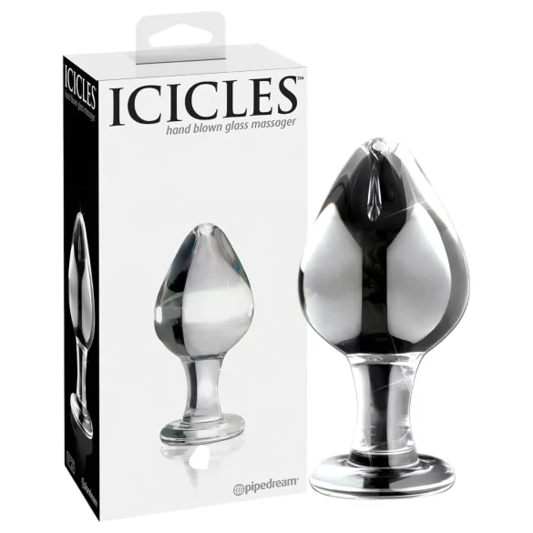 Icicles No. 25 - analplugg glas konisk transparent