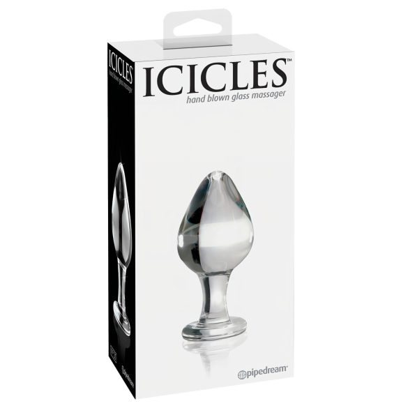 Icicles No. 25 - analplugg glas konisk transparent