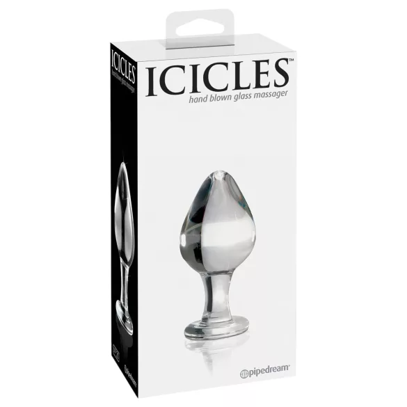 Icicles No. 25 - analplugg glas konisk transparent