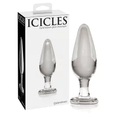 Icicles No. 26 - analplugg - konisk - glas - transparent