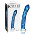 Icicles No. 29 - spiral dildo - glas - blå
