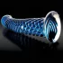Icicles No. 29 - spiral dildo - glas - blå