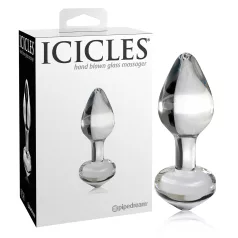 Icicles No. 44 - analplugg i glas - konisk - transparent