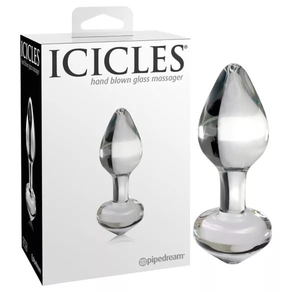 Icicles No. 44 - analplugg i glas - konisk - transparent