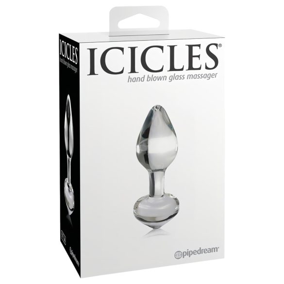Icicles No. 44 - analplugg i glas - konisk - transparent
