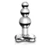 Icicles No. 47 - analplugg med tre kulor - glas - transparent